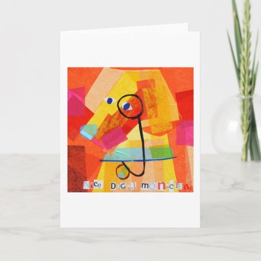 Mooie hond. . . Monocle. Kaart (Voorkant)