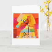 Mooie hond. . . Monocle. Kaart (Gele Bloem)