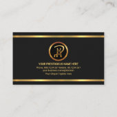 Mooie hond Motif Gold Stripes Pet Sitter Visitekaartje (Achterkant)