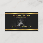 Mooie hond Motif Gold Stripes Pet Sitter Visitekaartje (Voorkant)