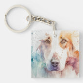 Mooie Hond Portret Sleutelhanger (voorkant)