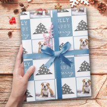 Mooie Hond Puppies Huisdier Typografie Kerstboom F
