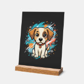 Mooie Hond Verfspatten Vector Kunst_1 Acryl Bord (Hoek)