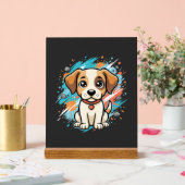 Mooie Hond Verfspatten Vector Kunst_1 Acryl Bord (Huwelijk)