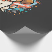 Mooie Hond Verfspatten Vector Kunst_1 Cadeaupapier (Hoek)