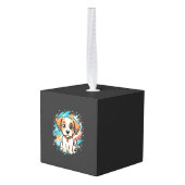Mooie Hond Verfspatten Vector Kunst_1 Decoratie (Achter hoekig)