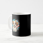 Mooie Hond Verfspatten Vector Kunst_1 Koffiemok (Voorkant links)