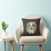 Mooie Hond Verfspatten Vector Kunst_1 Kussen (Stoel)