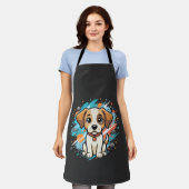 Mooie Hond Verfspatten Vector Kunst_1 Schort (Gedragen)