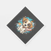 Mooie Hond Verfspatten Vector Kunst_1 Servet (Hoek)