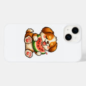 Mooie Hond Watermeloen Case-Mate iPhone Case (Achterkant (horizontaal))