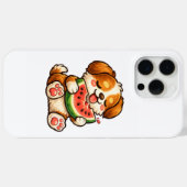 Mooie Hond Watermeloen Case-Mate iPhone Case (Achterkant (horizontaal))