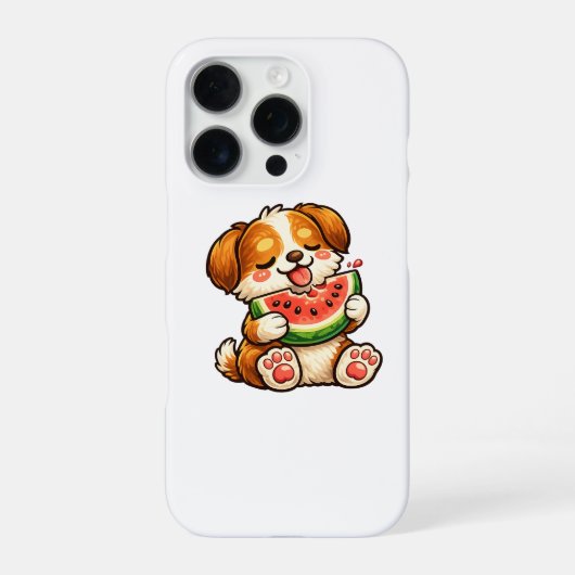 Mooie Hond Watermeloen iPhone Hoesje (Achterkant)
