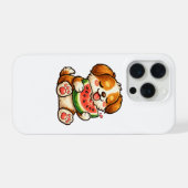 Mooie Hond Watermeloen iPhone Hoesje (Achterkant horizontaal)