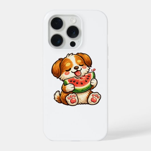 Mooie Hond Watermeloen iPhone Hoesje (Achterkant)