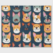Mooie honden kleurrijke honden huisdier vibes Wrap Cadeaupapier (Vlak)