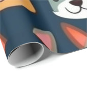 Mooie honden kleurrijke honden huisdier vibes Wrap Cadeaupapier (Rol Hoek)