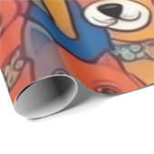 Mooie honden kleurrijke honden huisdier vibes Wrap Cadeaupapier (Rol Hoek)