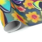 Mooie honden kleurrijke honden huisdier vibes Wrap Cadeaupapier (Rol Hoek)