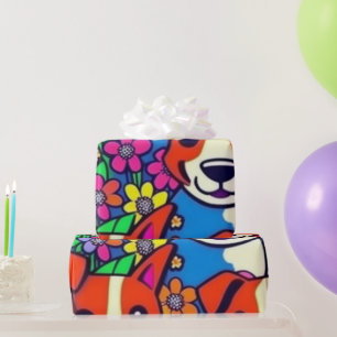 Mooie honden kleurrijke honden huisdier vibes Wrap Cadeaupapier