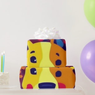Mooie honden kleurrijke honden huisdier vibes Wrap Cadeaupapier