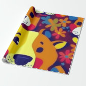 Mooie honden kleurrijke honden huisdier vibes Wrap Cadeaupapier (Uitgerold)