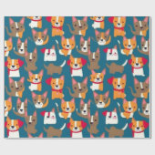 Mooie honden kleurrijke honden huisdier vibes Wrap Cadeaupapier (Vlak)