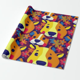Mooie honden kleurrijke honden huisdier vibes Wrap Cadeaupapier