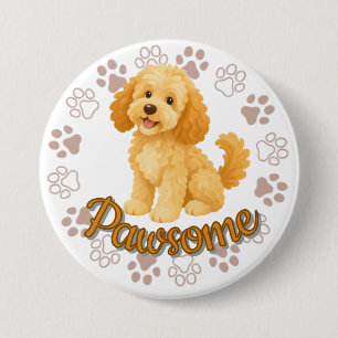 Mooie Honden Knuffel Knop - Schattige Hond Liefheb Ronde Button 7,6 Cm