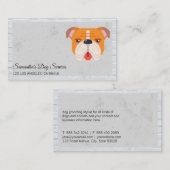 Mooie Honden Logo | Bakstenen Muur Rand Visitekaartje (Voorkant / Achterkant)