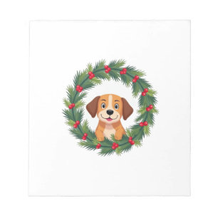Mooie Honden Neus Kerst Krans Kerst Honden Moeder  Notitieblok