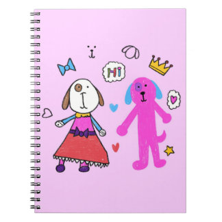 Mooie Hondenbaby Roze Spiraal Foto Notitieboek