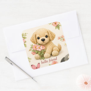 Mooie Hondenbloem Vlinder Sticker – Whimsical