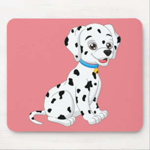 Mooie Hondenbrandweer Hond Roze Cartoon Dalmatiër Muismat