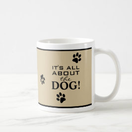 Mooie hondenpootafdruk typografie Grappige hondenl Koffiemok