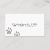 Mooie hondenprints visitekaartje (Achterkant)