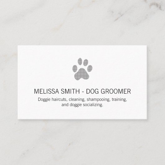 Mooie hondenprints visitekaartje (Voorkant)