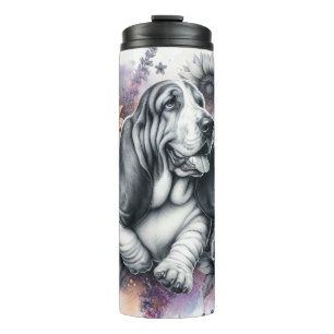 Mooie Hondenrassen/Basset Hound Dog Thermosbeker