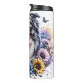 Mooie Hondenrassen/Border Collie Dog Thermosbeker (Geroteerd rechts)