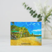 Mooie Honduras Ocean Uitzicht olieverf Briefkaart (Staand voorkant)