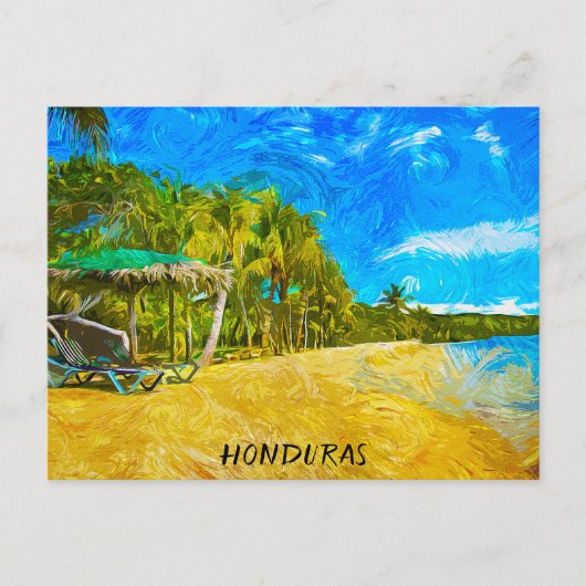 Mooie Honduras Ocean Uitzicht olieverf Briefkaart (Voorkant)