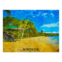Mooie Honduras Ocean Uitzicht olieverf