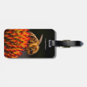 Mooie Honeybee die een Coneflower bestuift Bagagelabel (Achterkant horizontaal)