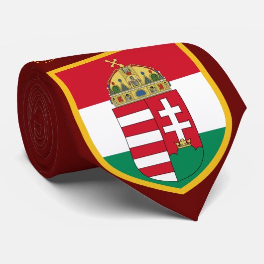 Mooie Hongaarse vlag - Coat Arm Stropdas (Opgerold)