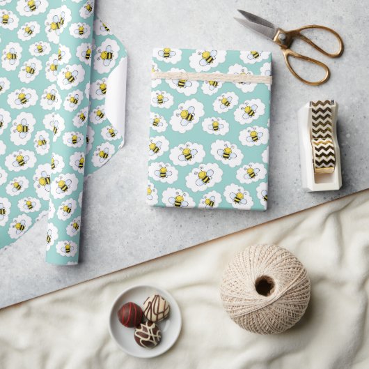 Mooie honingbij inpakpapier (Crafts)