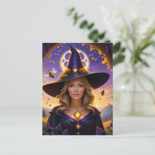 Mooie Honingbij Witch Briefkaart (Staand voorkant)