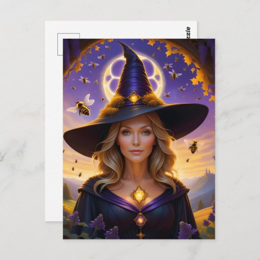 Mooie Honingbij Witch Briefkaart (Voorkant / Achterkant)