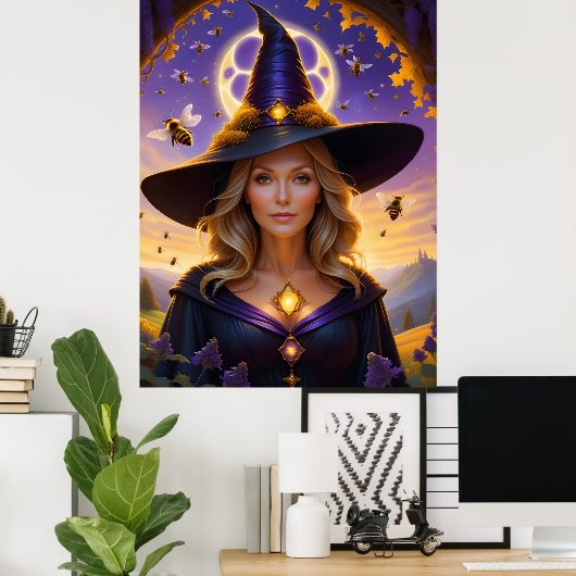 Mooie Honingbij Witch Poster (Thuiskantoor)