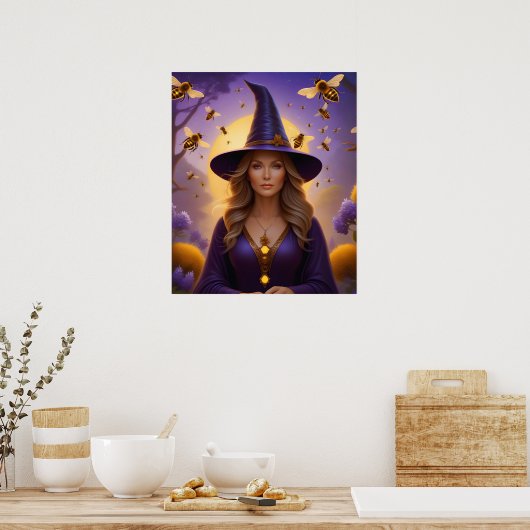 Mooie Honingbij Witch Poster (Keuken)