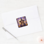 Mooie Honingbij Witch Vierkante Sticker (Envelop)